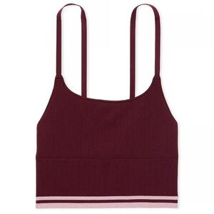 VS Pink Wild Rose Seamless Longline Sports Bra Large DD cropped athleisure top